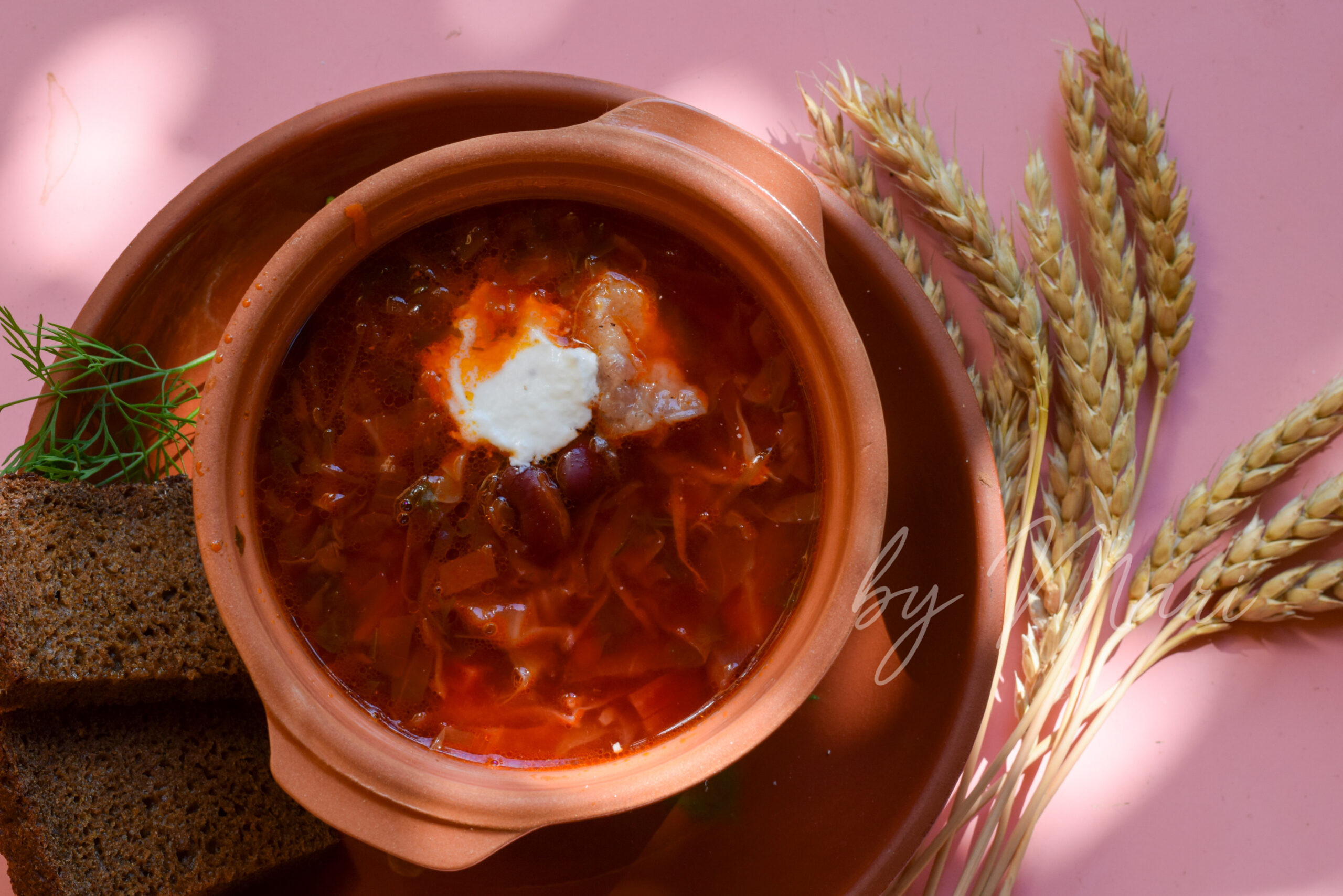 борщ с говядиной и фасолью