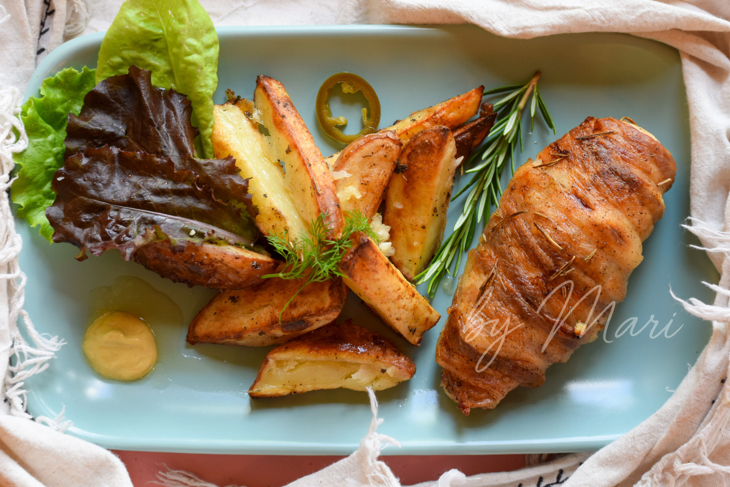 куриная грудка с творожным сыром и беконом в духовке