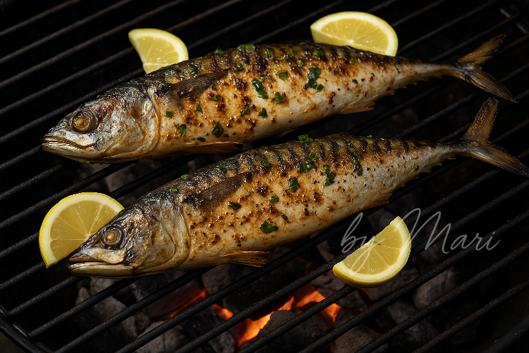 Скумбрия на костре по-гречески