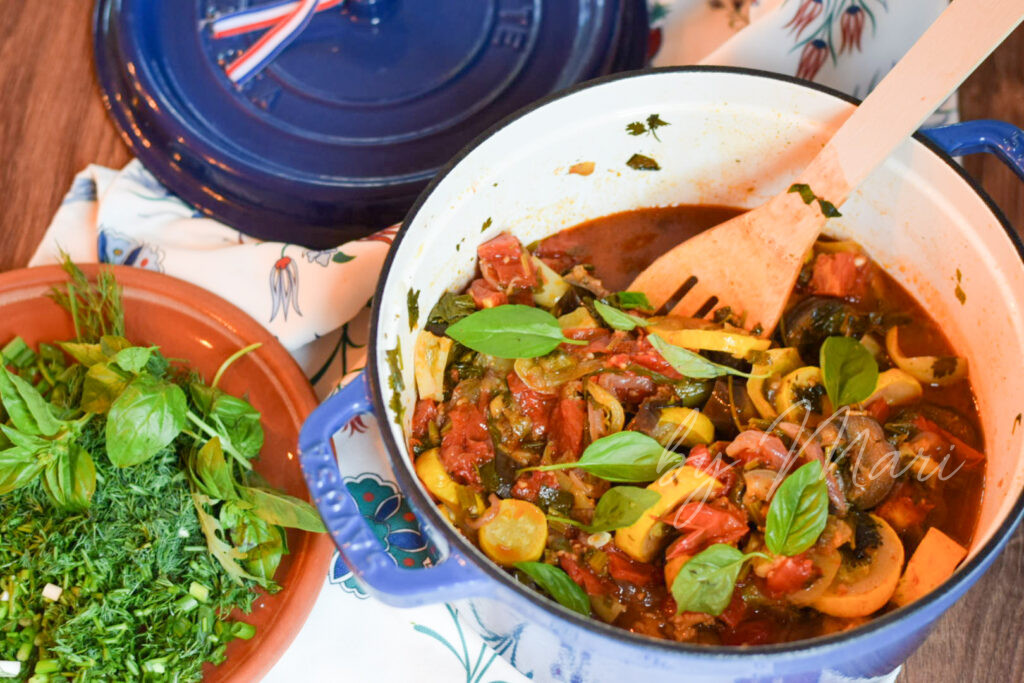 рагу из овощей с зеленью