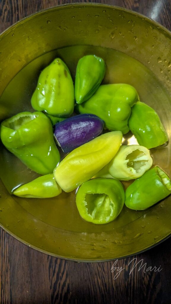 залить кипятком перец