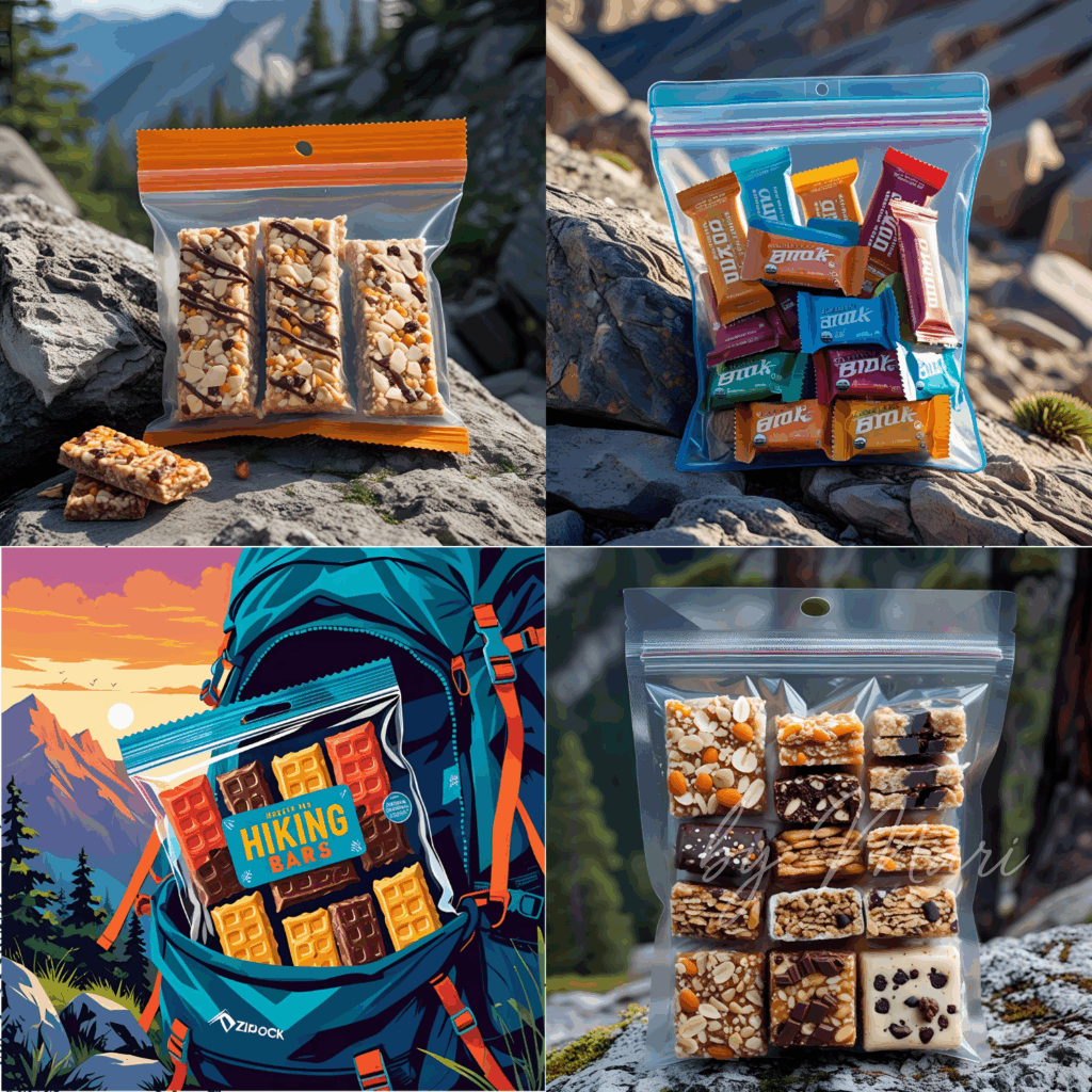 zip-lock пакет с батончиками для похода