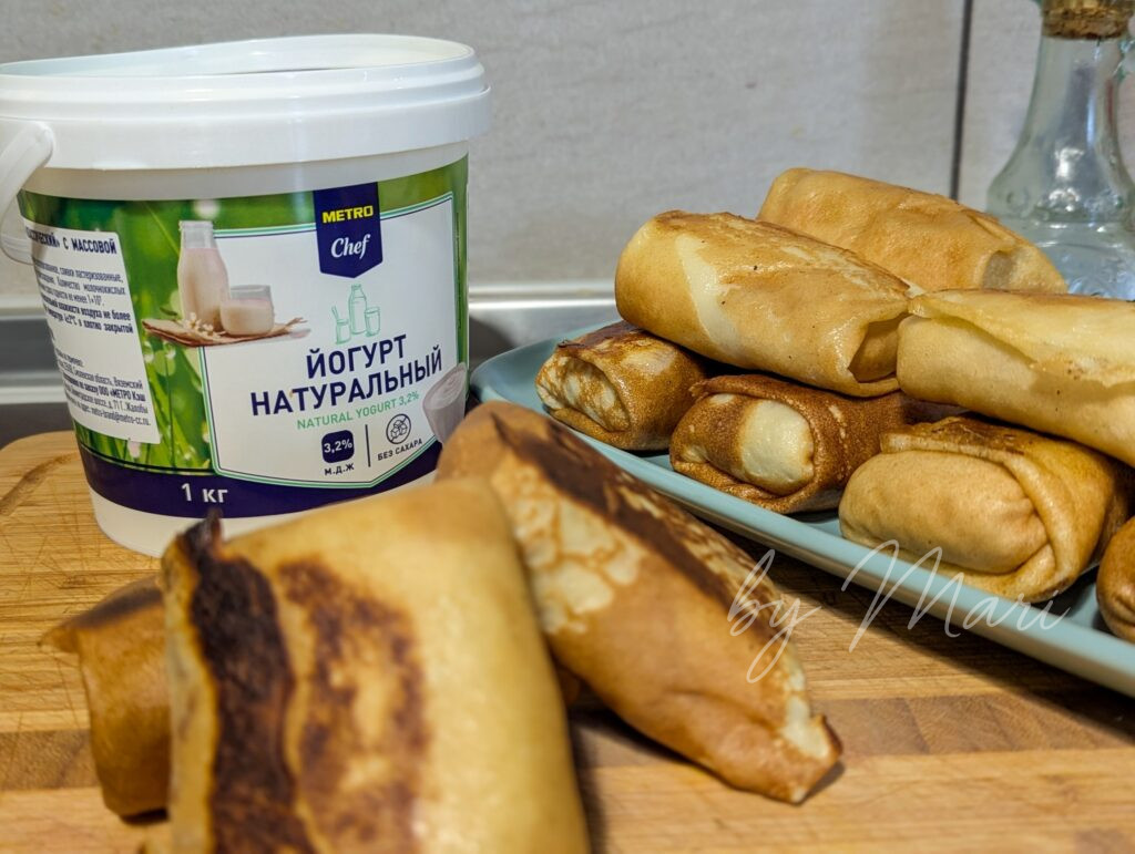 блины с мясом готовы